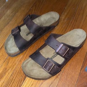 Arizona Oiled Leather Habana Birkenstock Sandals Size 9-9.5